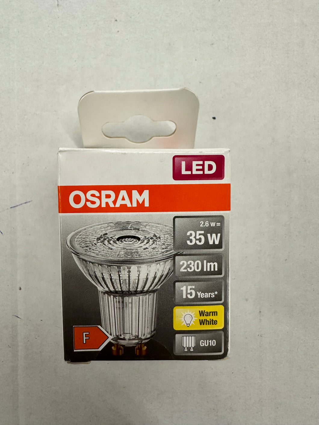 OSRAM LED-Lampe, GU10, 2,6 w, 230 lm, 2700 K, 36° (576)