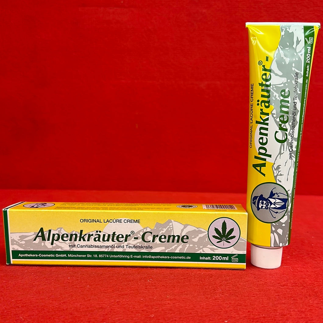 Alpenkräuter Creme Cannabis und  Teufelskralle 200ml