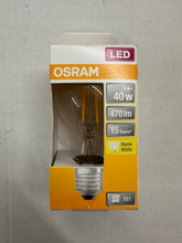 Lade das Bild in den Galerie-Viewer, OSRAM LED-Lampe RETROFIT CLASSIC A 40 E27 4 W klar (586)
