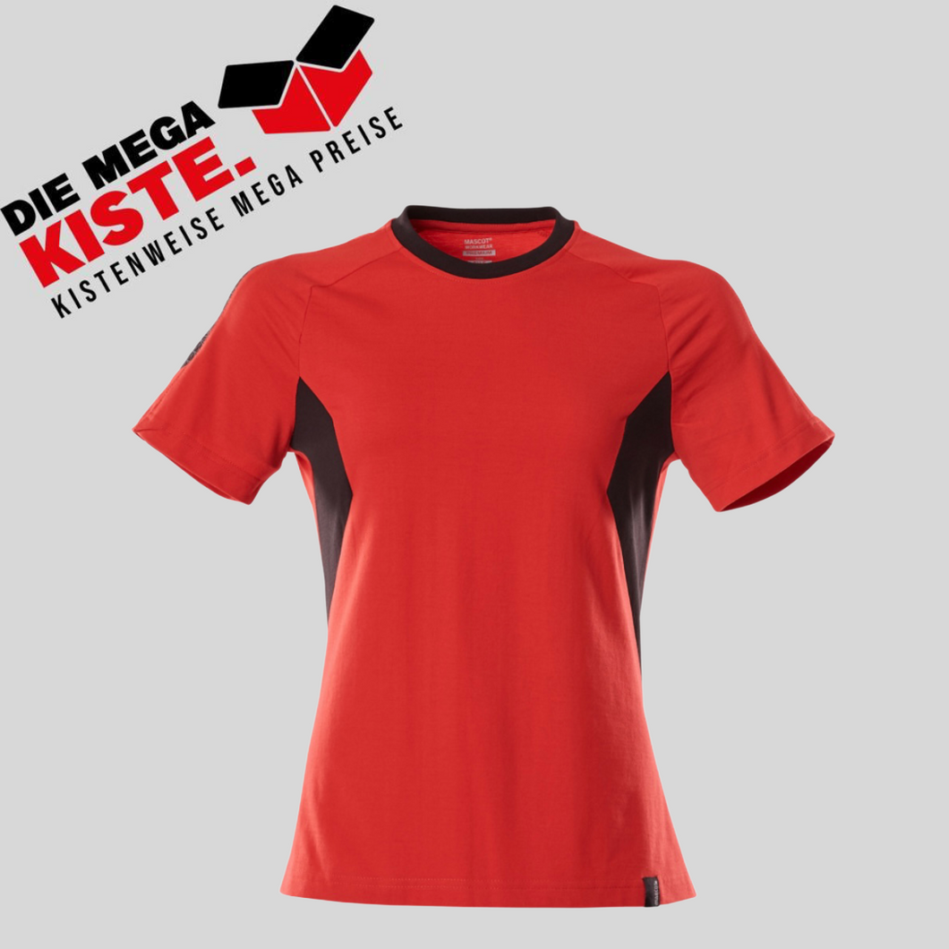 Mascot Damen T-Shirt Verkehrsrot/Schwarz 18392-959-20209 Größe M