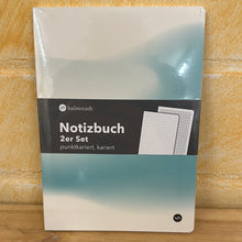 Lade das Bild in den Galerie-Viewer, Halmstadt Notizbuch Set A5 - punktkariert/kariert - 2 x 64 Seiten - Softcover - Pocket-Format
