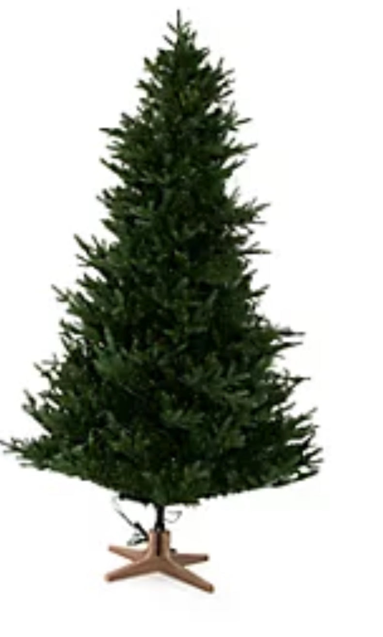 LUMIDA Xmas Deluxe Weihnachtsbaum Ständer in Holz-Optik Aufbewahrungstasche & FB, 132 Funktionen