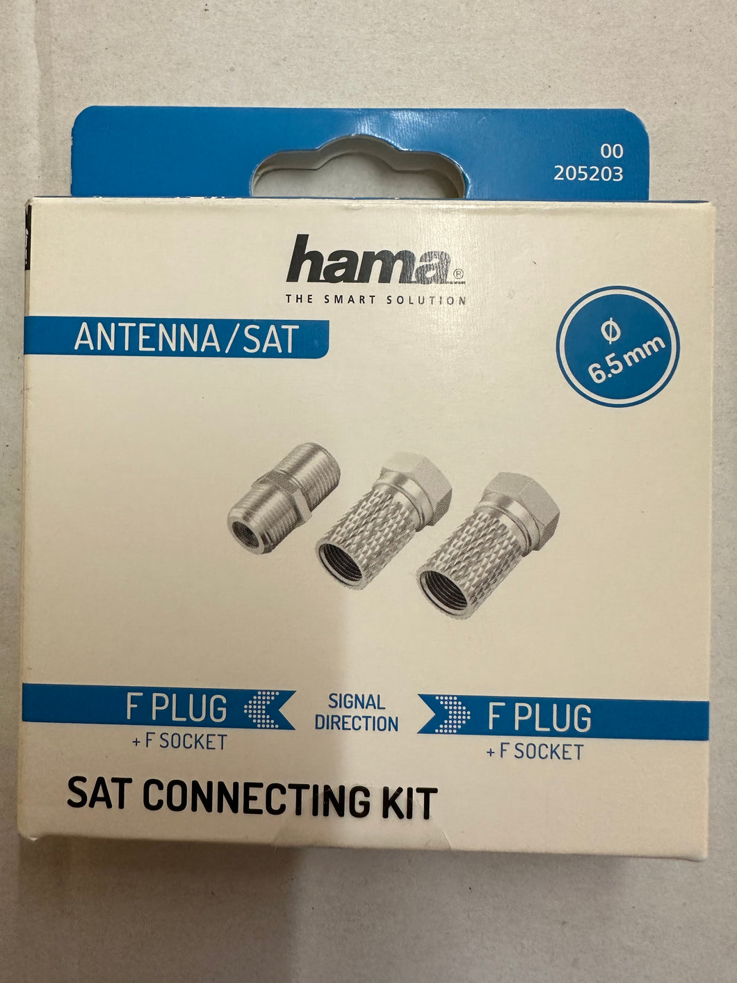 Hama(205203) SAT-Adapter-Set, 2x F-Stecker und Adapter F-Kupplung / F-Kupplung