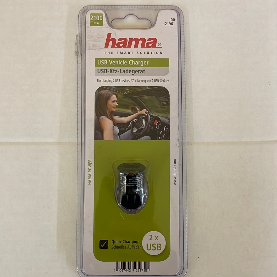 Hama	00121961 USB-Kfz-Ladegerät (Schwarz)