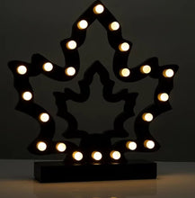 Lade das Bild in den Galerie-Viewer, LUMIDA Casa LED-Dekoration Holz-Shilouette 5h-Timerfunktion Höhe 40cm

