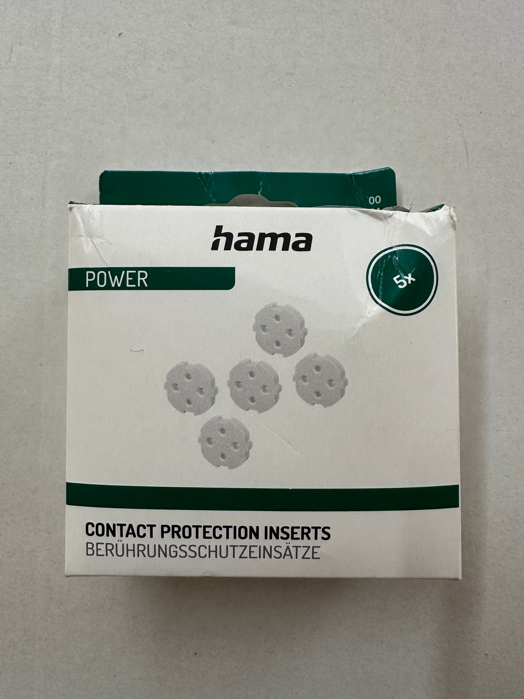 Hama Berührungsschutzeinsätze für Steckdosen, ohne Kleben, 5 Stück, Weiß
