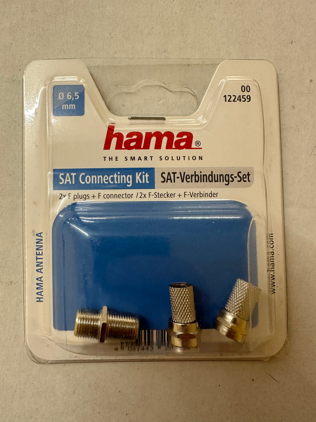 Hama (122459)SAT-Adapter-Set, 2 x F-Stecker und Adapter F-Kupplung/F-Kupplung