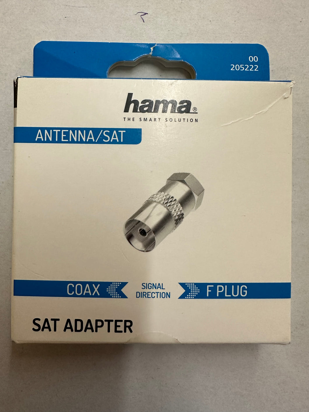 Hama(205222) SAT-Adapter, F-Stecker - Koax-Kupplung