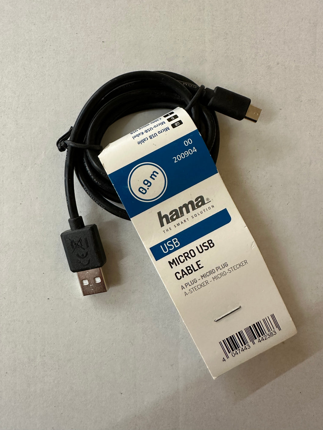 Hama Micro-USB-Kabel, USB 2.0, 0,90 m