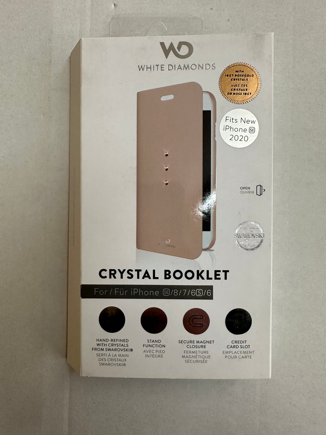 WHITE DIAMONDS Flipcover Crystal (iPhone 7, Gold)
