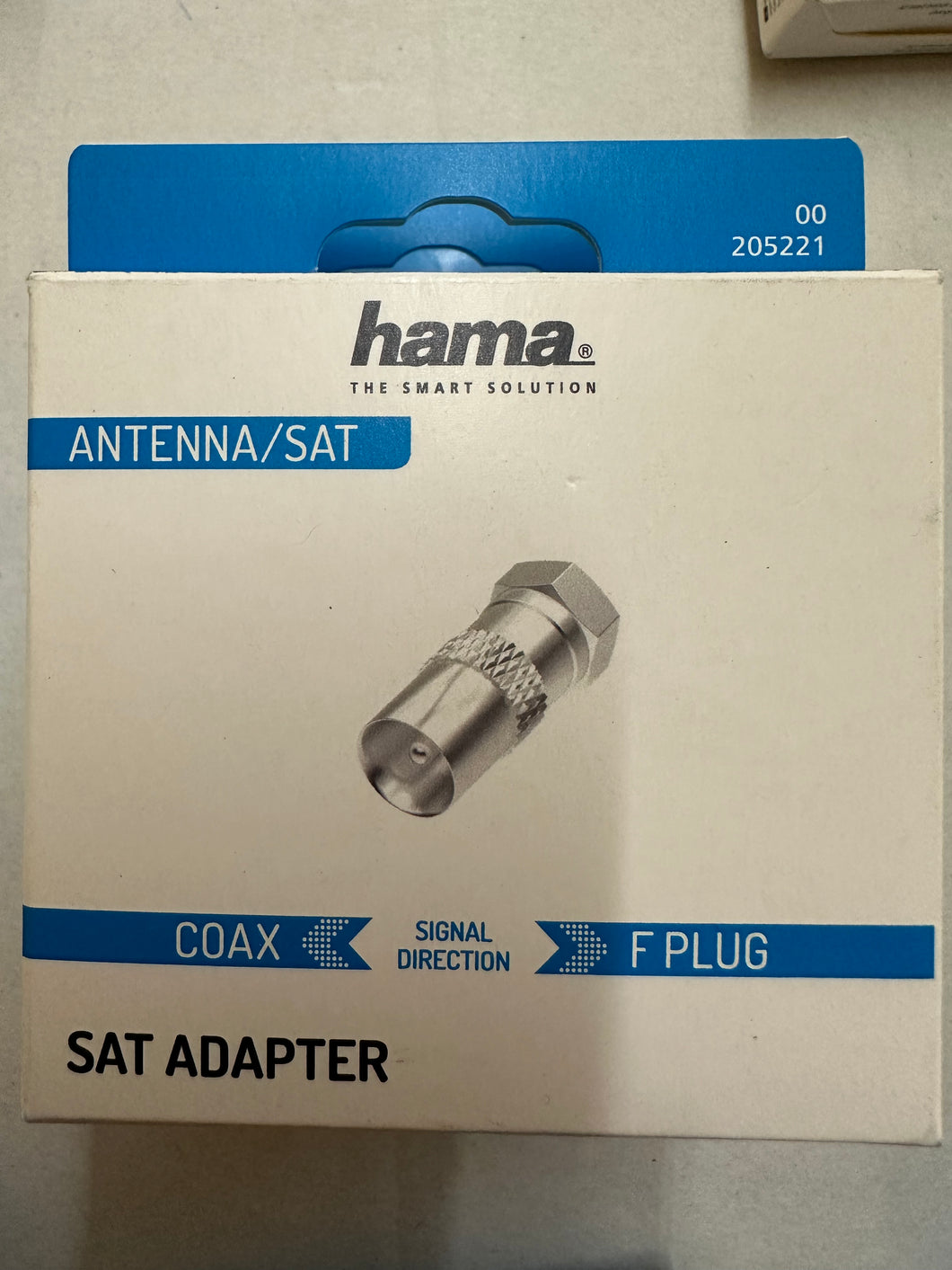 Hama (205221)SAT-Adapter, F-Stecker - Koax-Stecker