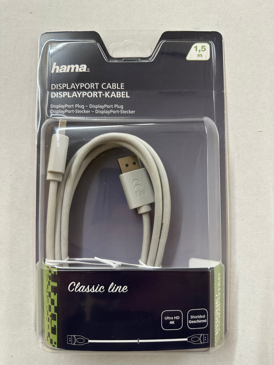 HAMA CLASSIC LINE DisplayPort-Kabel, DP 1.2, 1,50 m