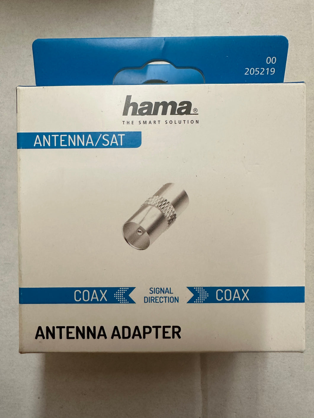 Hama(205219) Antennen-Adapter, Koax-Stecker - Koax-Stecker