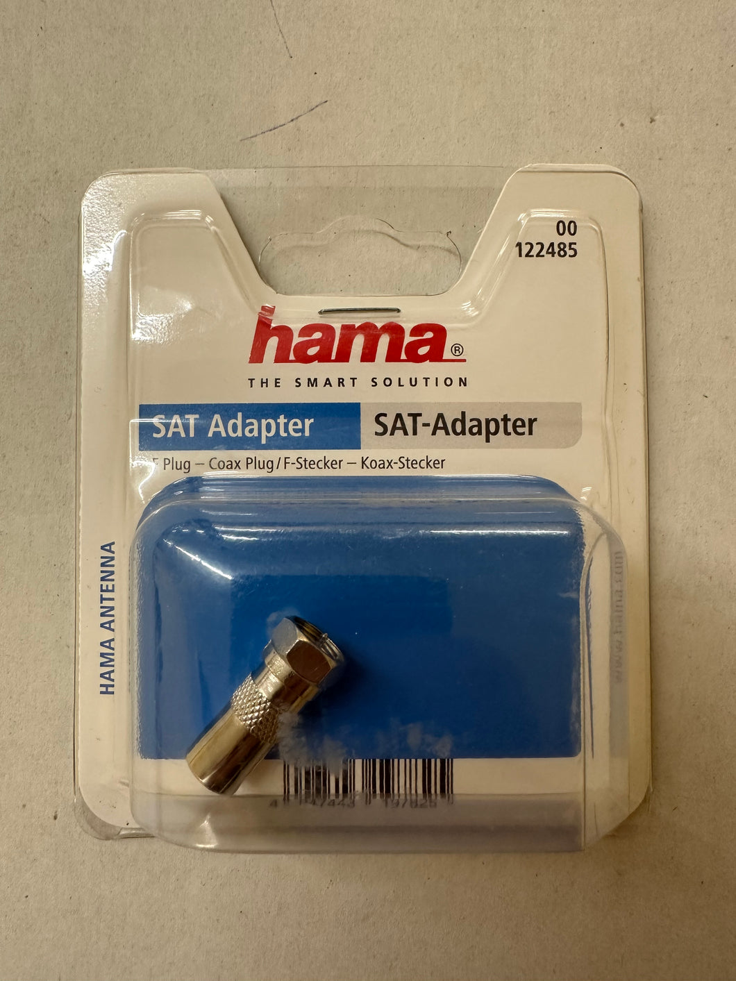HAMA (122485)SAT-Adapter, F-Stecker - Koax-Stecker