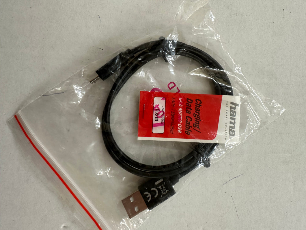 Hama Lade-/Datenkabel, Micro-USB, 0,6 m, Schwarz (00178328)
