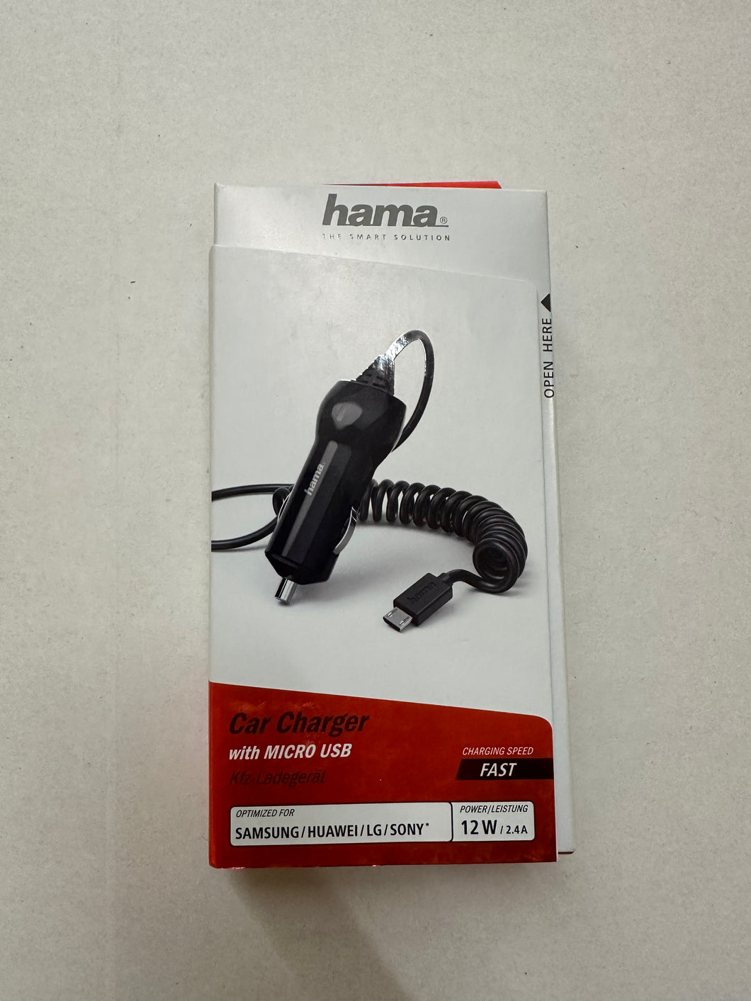 Hama Kfz-Ladegerät, Micro-USB, 2,4 A, Schwarz