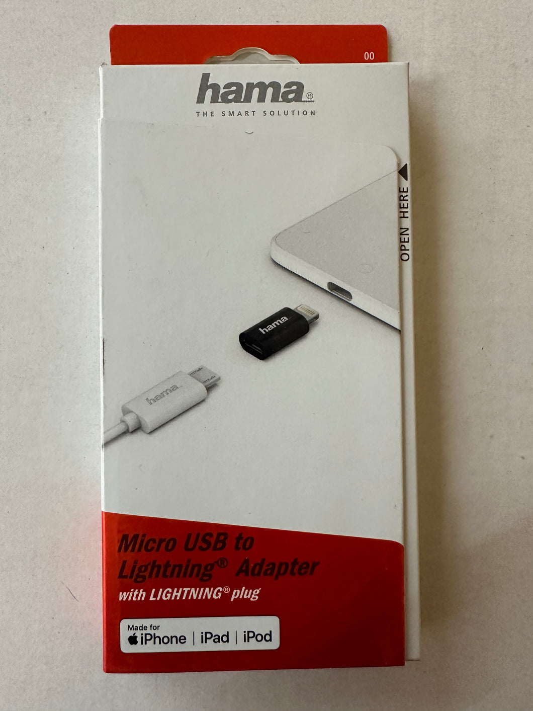 Hama Micro-USB-Adapter auf Apple Lightning-Stecker, MFI, Schwarz