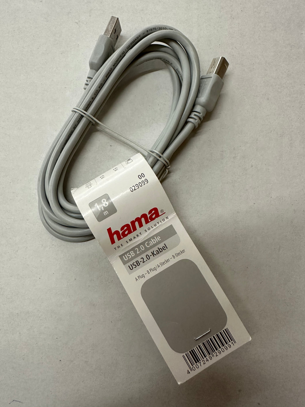 Hama USB-2.0-Kabel Slim 1.80 m, USB 2.0
