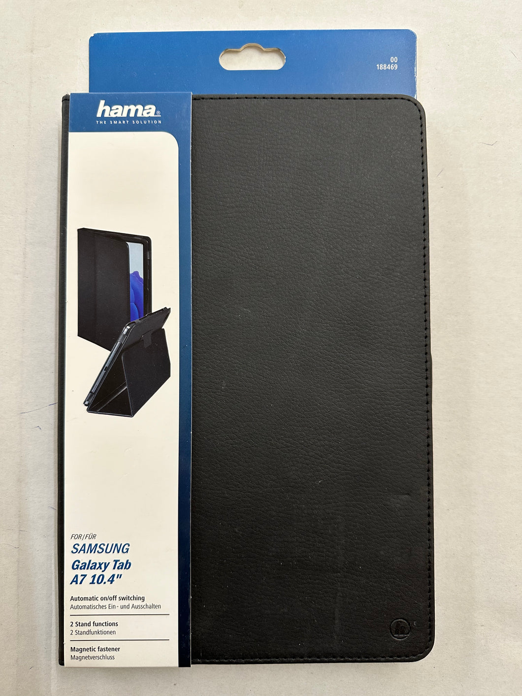 Hama Hülle für Samsung Galaxy Tab A7 10,4 Zoll von 2020 (aufklappbares Case für Samsung Tablet, Schutz-Hülle mit Standfunktion, schwarze Rückseite, magnetisches Cover) schwarz