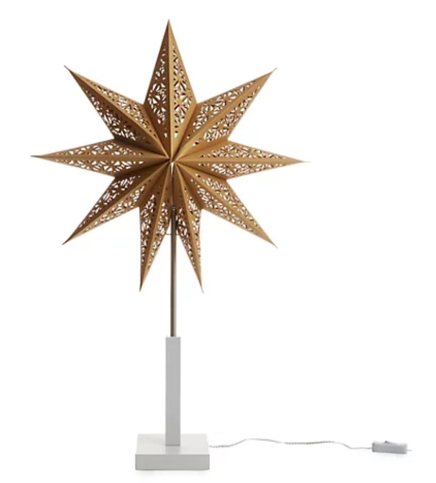 LUMIDA Xmas LED-Dekoartion Papier-Stern stehend kabelgebunden Höhe 68cm