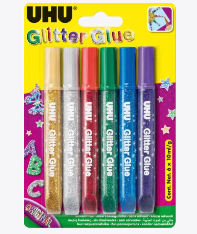 UHU 
Glitter Glue Tube (6x10ml), 6 St