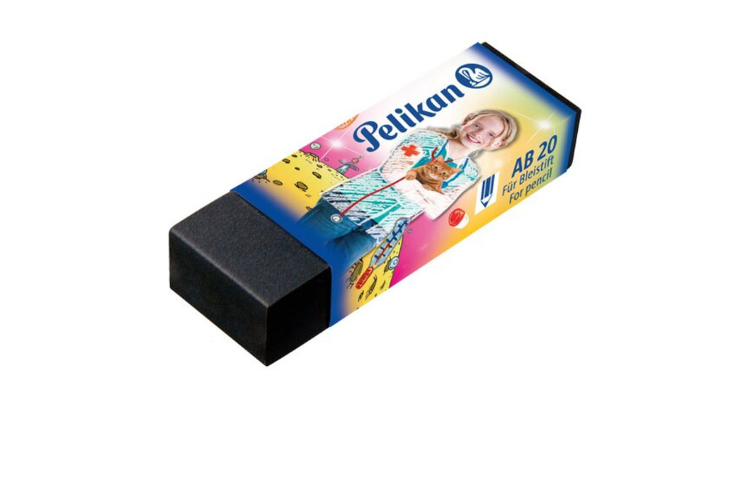 Pelikan Kunststoff-Radierer AB20 schwarz Radiergummi