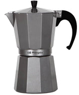 Orbegozo KFS 1220 - Italienischer Kaffeekocher aus Aluminium, Kapazität: 12 Tassen, ergonomischer Griff, Sicherheitsventil, abnehmbarer Filter