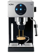 Solac CE4552 Squissita Touch Espressomaschine, 1,5 l, 1000 W, Filterhalter für 1 oder 2 Kaffee, Touch-Stopp, Auto-Off, Double Cream, Verdampfer