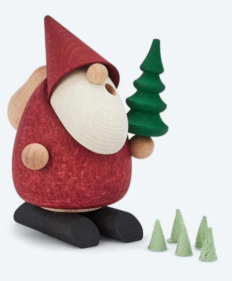 Saico Räucherfigur Weihnachtsmann mit Tanne
