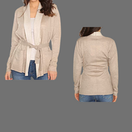 FRIEDA LOVES NYC Cardigan, 1/1-Arm offene Front Doubleface-Strick