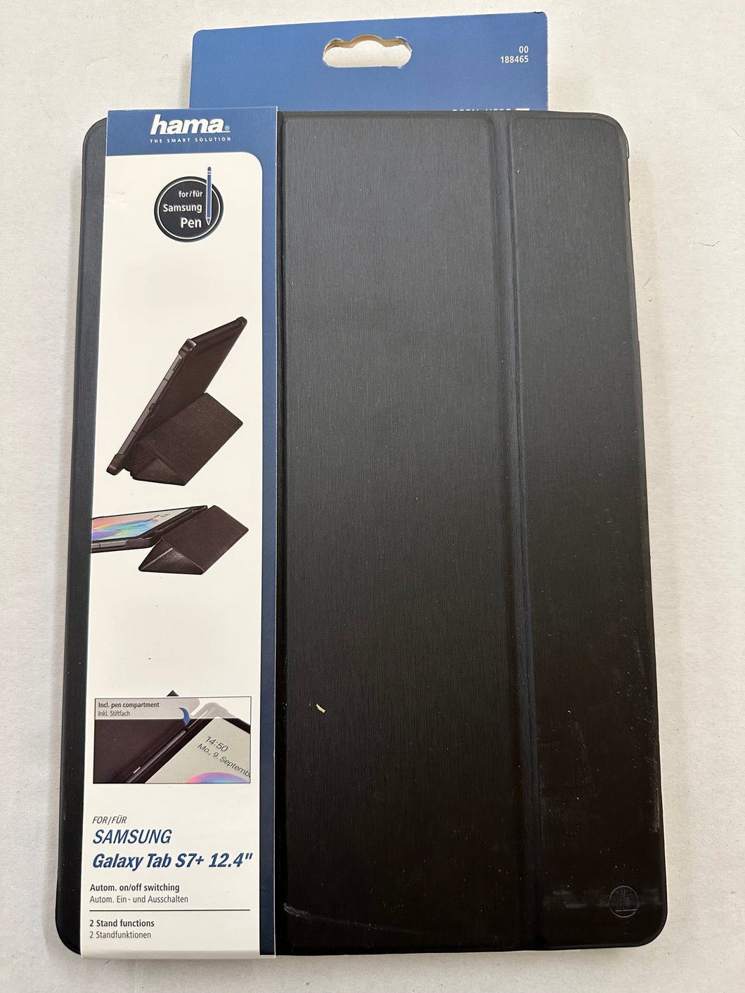 Tablet-Case Fold mit Stiftfach für Galaxy Tab S7+ schwarz(188465)