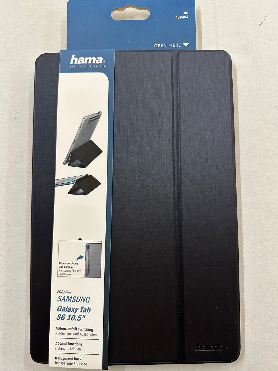 HAMA Fold Clear Tablet-Hülle, für Samsung Galaxy Tab S6, Dunkelblau [00188404]