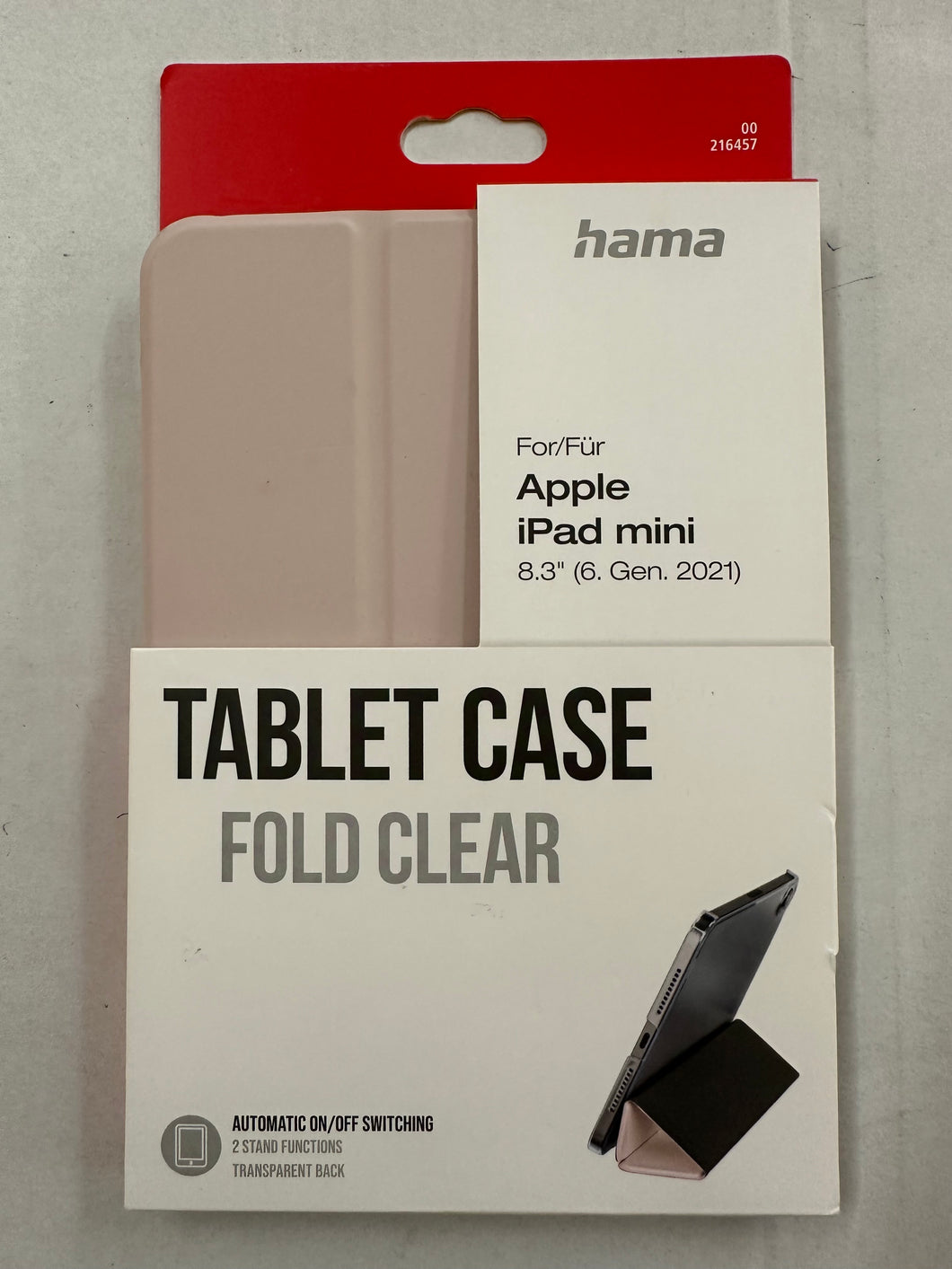 HAMA Fold Clear für Apple iPad mini (6. Gen./2021), Rosa (00216457) Tablet-Hülle