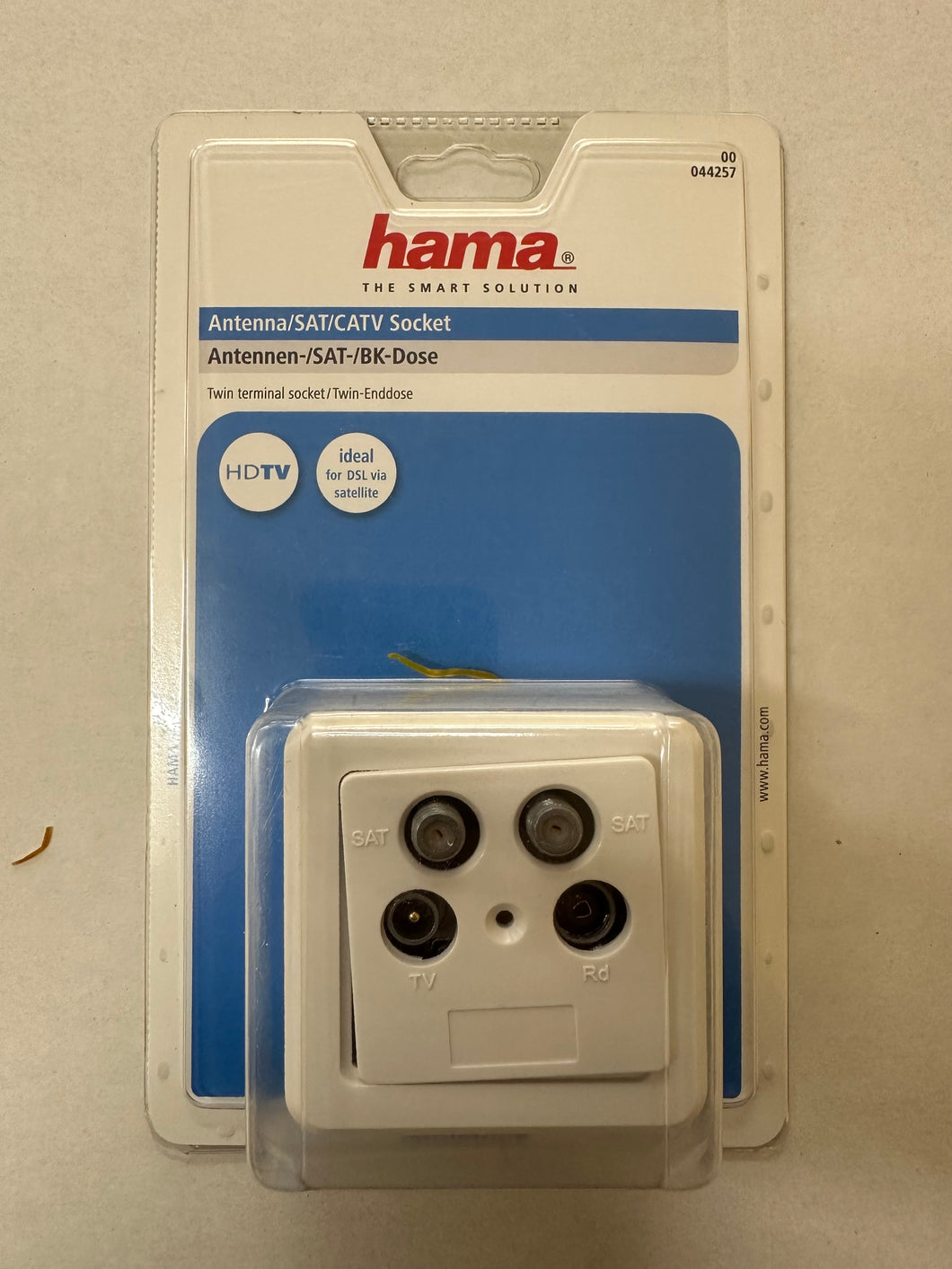 Hama SAT Terminal Socket, pure white, gold-plated (Weiß)
