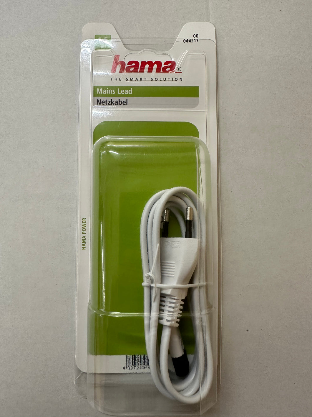Hama Mains Cable, 1,4 m, White (Weiß)