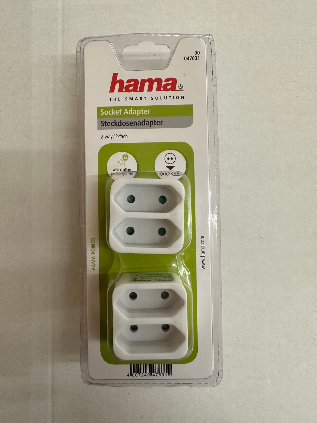 Hama Multistecker, 2-fach, Weiß, 2 Stück