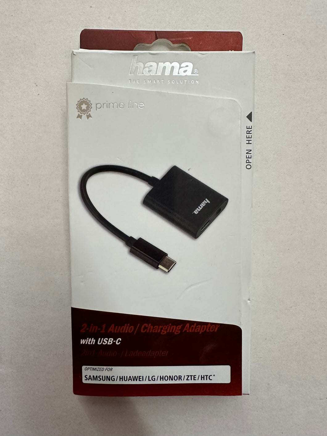 Hama 2in1-USB-C-Audio-und Ladeadapter, Adapter für 3,5-mm-Audio-Klinke, Schwarz(187206)