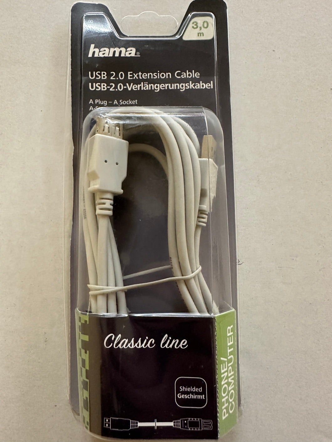 USB 2.0 A Kabel 3.0 m (00185224)
