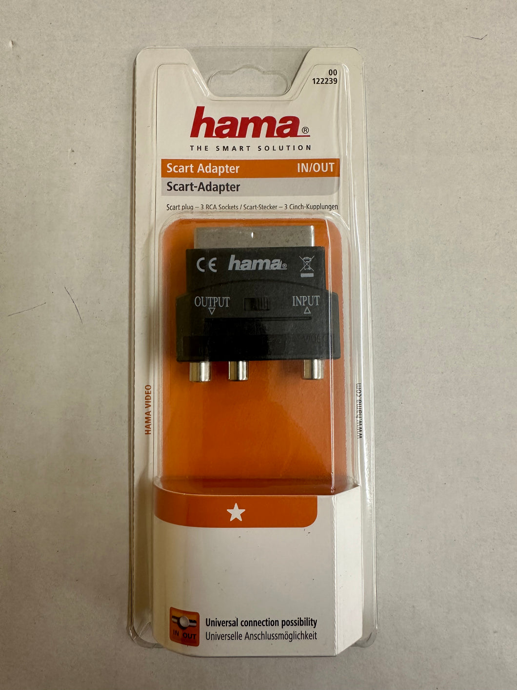 HAMA Video-Adapter, 3 Cinch-Kupplungen (1x Video/Audio L u. R) - Scart –  Die Mega Kiste
