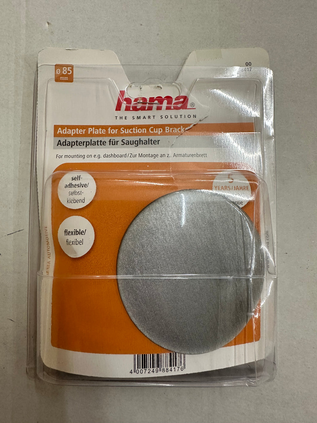 Hama Adapterplatte für Saughalter 85 mm Hama