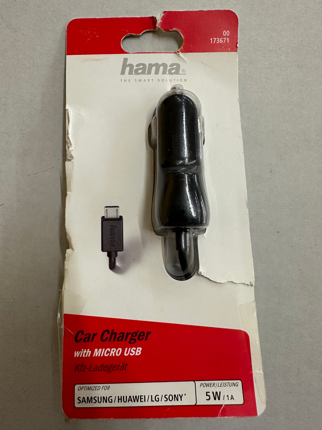Hama Kfz-Ladegerät, Micro-USB, 1 A, Schwarz