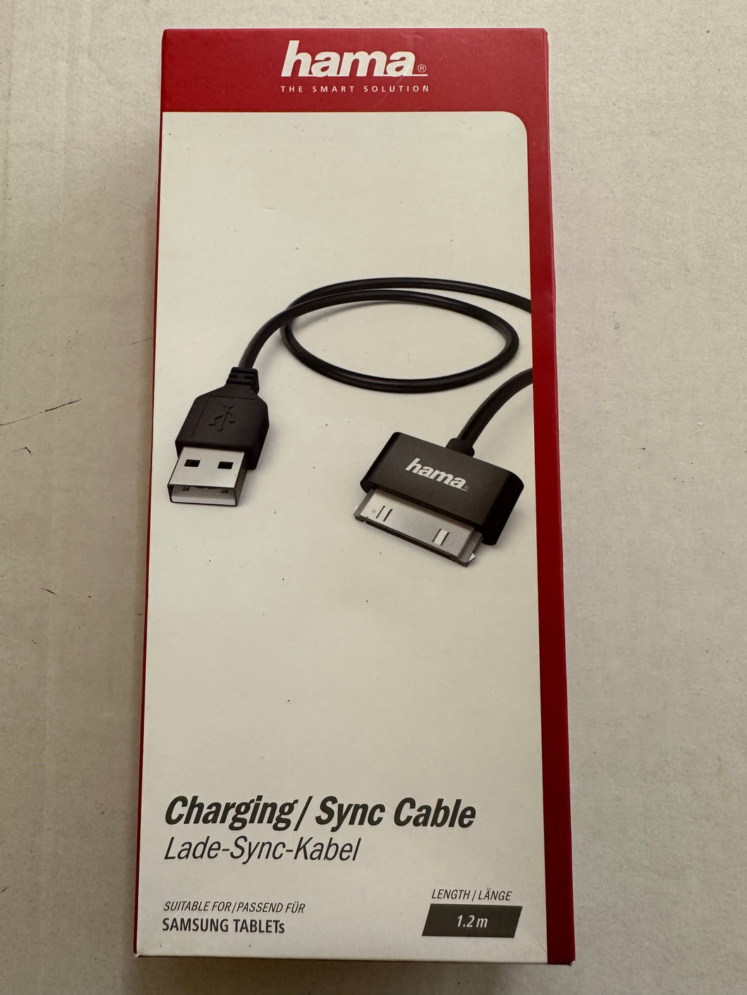 Hama USB-Kabel für Samsung Tablets, 30-polig, 1,2 m, schwarz