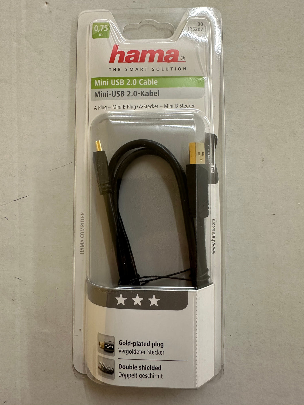Hama Micro-USB-2.0-Kabel (0,75m) schwarz Hama