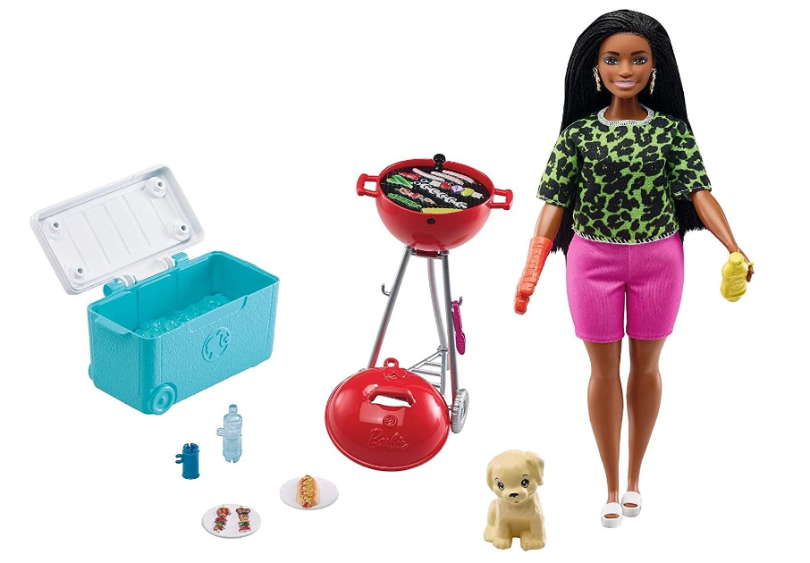 Barbie GRG76 - Mini-Spielset mit Haustier und themenbezogenem Zubehör, Thema Grillparty mit duftendem Grill, Geschenk für Kinder von 3 bis 7 Jahren