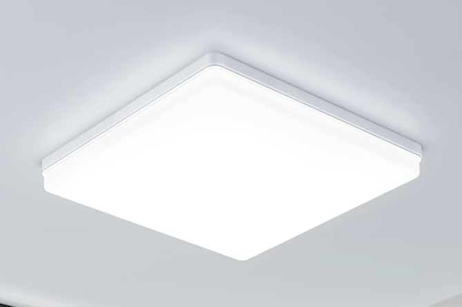 Deckenleuchte LED Panel 40x40 cm, 42W, 4000LM, 5000K LED Lampen, IP44 Badlampe Leuchte Panel Flachlampe für Wohnzimmer Schlafzimmer Küchenlampe Esszimmer