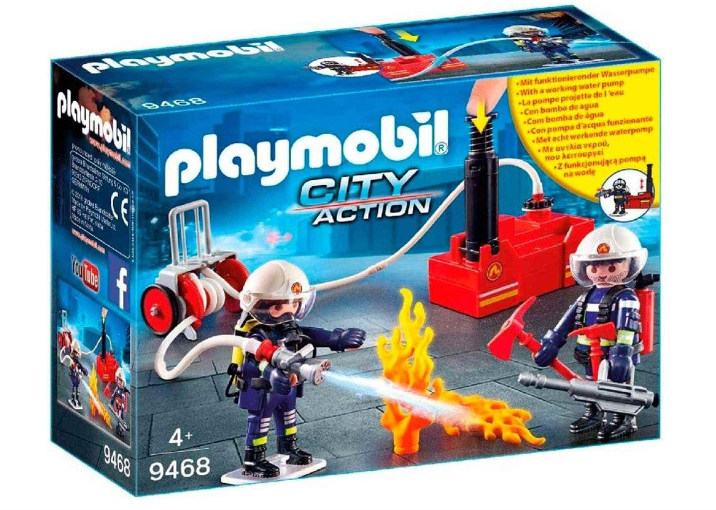 PLAYMOBIL City Action 9468 Feuerwehrmänner mit Löschpumpe