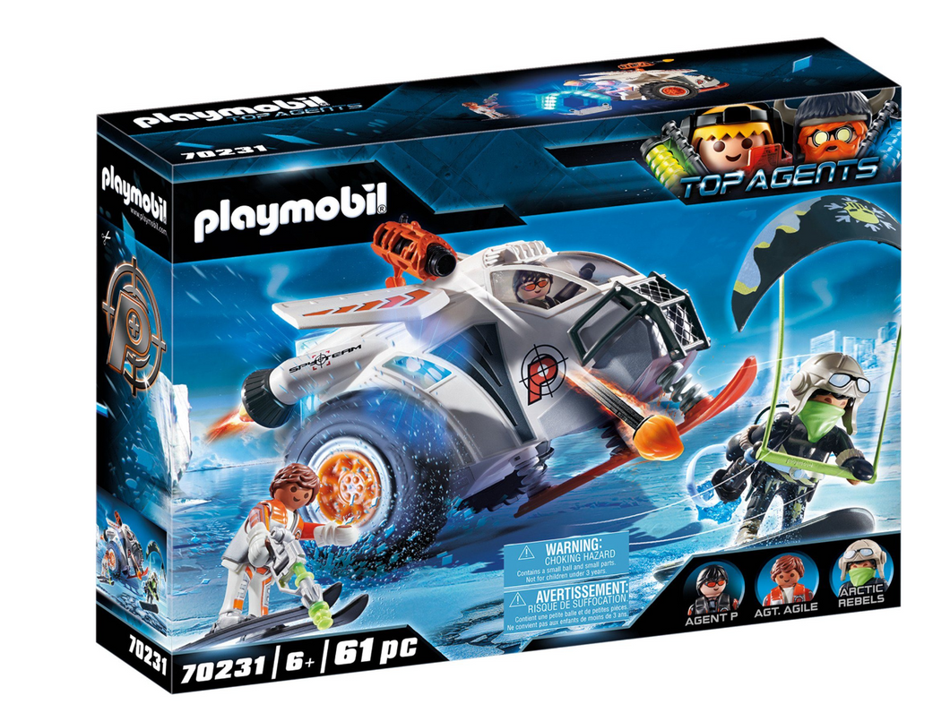 PLAYMOBIL 70231 Top Agents Spy Team Schneegleiter, Konstruktionsspielsteine