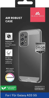 Black Rock - Air Robust Case passend für Samsung Galaxy A33 5G I Handyhülle transparent dünn (Transparent) - Die Mega Kiste