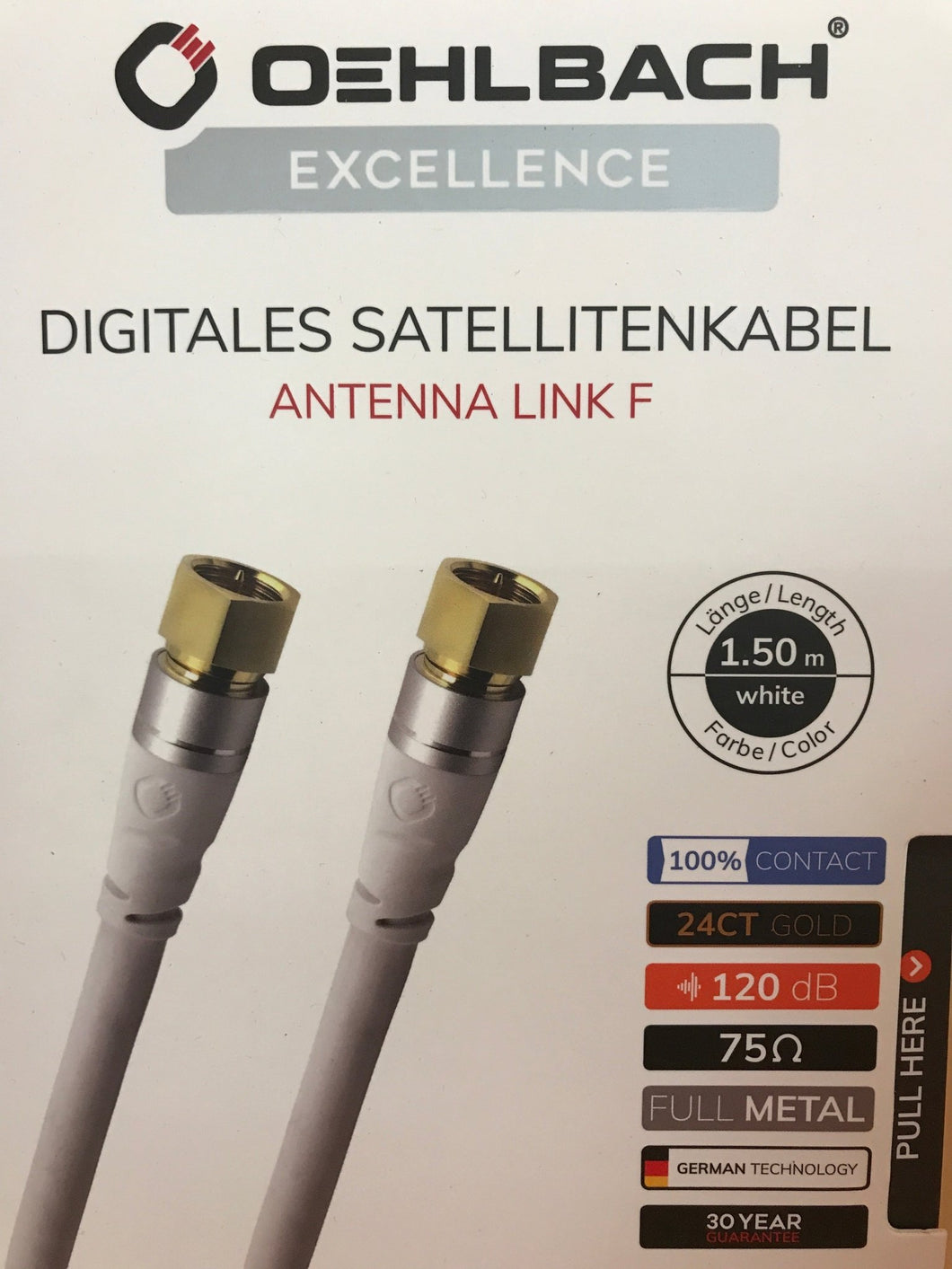 Oehlbach Excellence Digitales Satellitenkabel ANTENNA LINK F - Die Mega Kiste