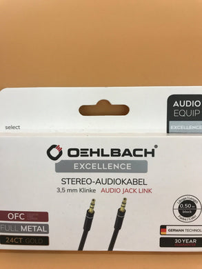 Oehlbach Excellence Stereo - Audiokabel 3,5 mm Klinke AUDIO JACK LINK - Die Mega Kiste